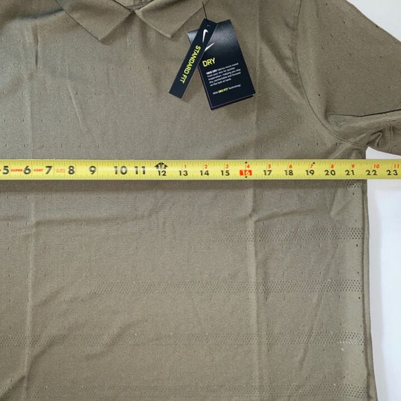 L Nike Dri-Fit Ace Golf Polo Shirt Olive Green CK5846-222 Women’s vent NWT $75 - Picture 5 of 9